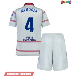 Lacne Dětský Futbalové dres Atletico Madrid Rodrigo Mendoza #4 2026-27 Krátky Rukáv - Tretina (+ trenírky)
